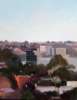 'Camberwell' Alexandra Sasse. Detail of painting in progress. Oil on Canvas