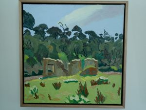 Framed painting by Mark Dober. 'Cottage Ruin in a Forest (Spring)
